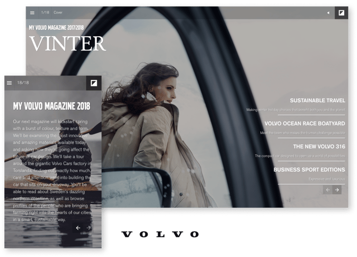 Interactive Magazine Example Volvo Winter